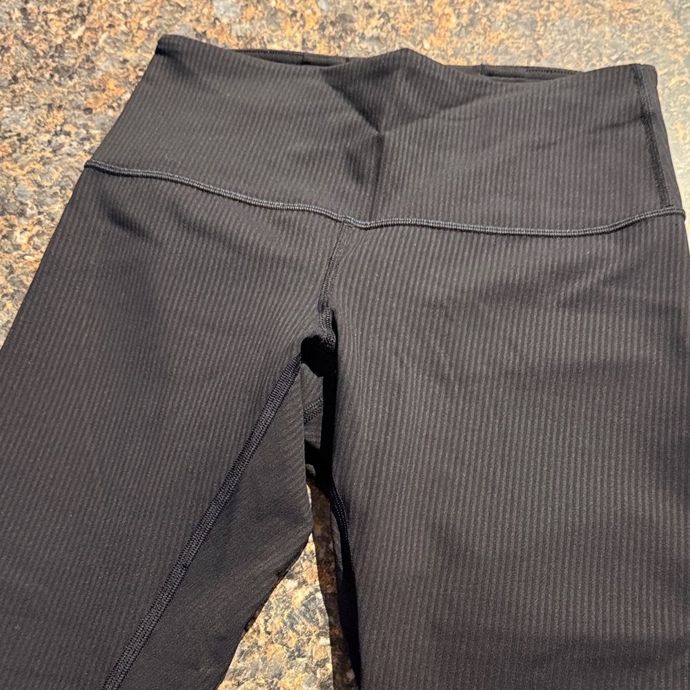 Lululemon Athletica Black Ribbed Leggings